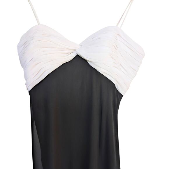 Cache (Vintage?) Strapless Column Gown Black and White Formal 8 - Picture 2 of 13